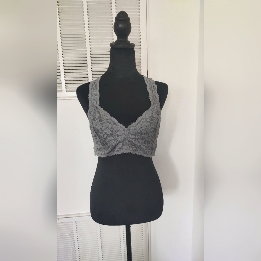 Free people bralette L gray